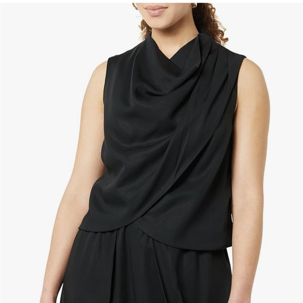 TEREA Women's Sienna Cowl Neck Draped Top new